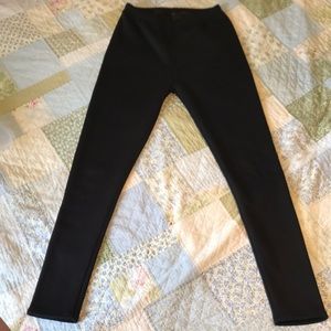 Black Fuzzy Fur Lined Leggings